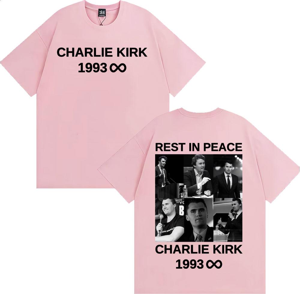 Riposa in Pace Charlie Kirk Magliette Grafiche Uomo Donna Moda Casual 100% Cotone Maglietta Harajuku Classica a Maniche Corte