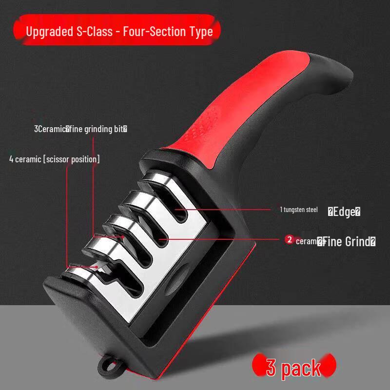 Ying Tang 3-Pack 4-Stage Manual Knife Sharpener
