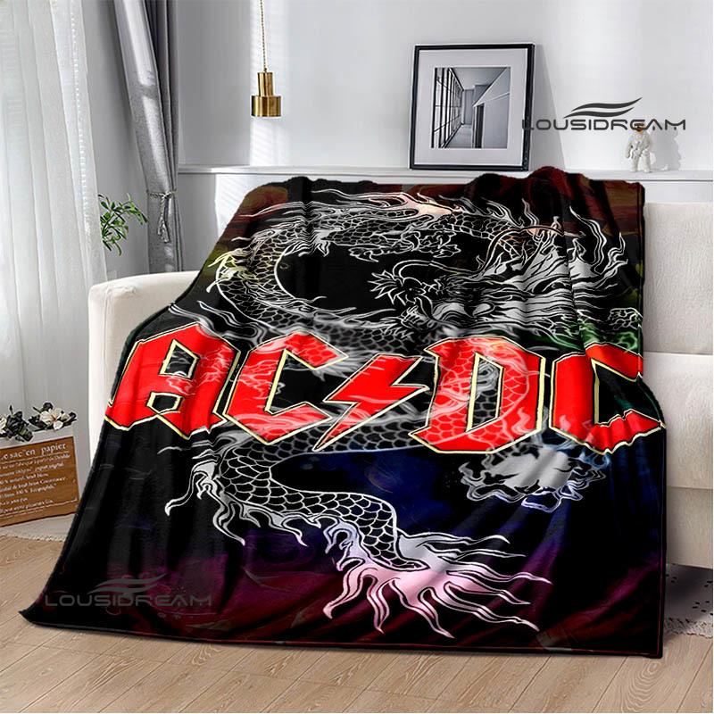 3D Retro Rock band AC/DC printed blanket Picnic blanket Warm Flannel blankets Home bed linings blankets for beds Birthday Gift