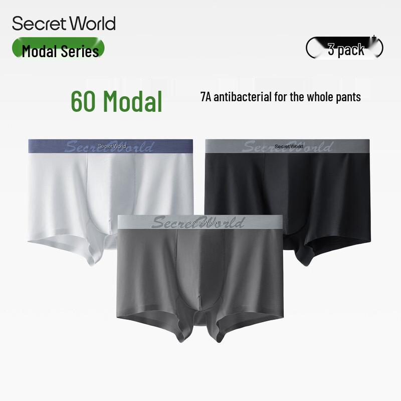 

SecretWorld Men s Tencel Modal Antibacterial Boxer Briefs 3XL