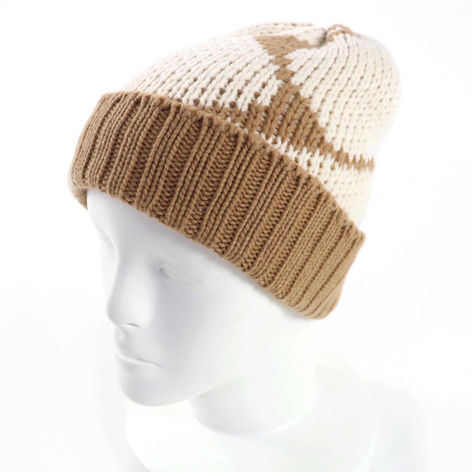 

Excellent HERMES Knit cap Click here Beige cashmere Women S Used