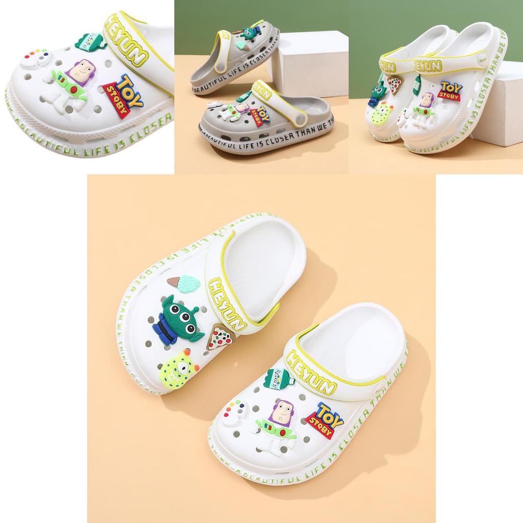 Stylish Cartoon Kids Hole Shoes Breathable Summer Sandals For Boys And Girls Comfortable Eva Design