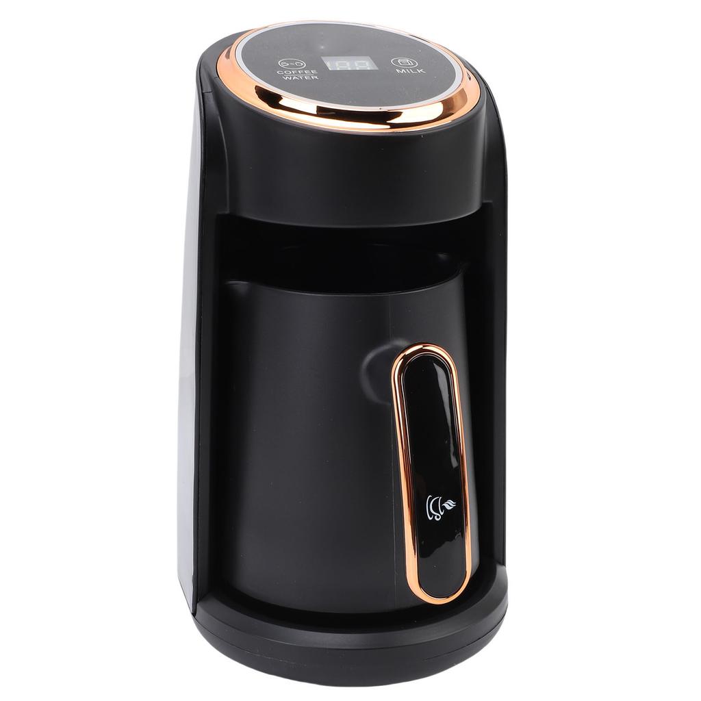 Turkish Coffee Machine 600W Anti Overflow 300ML Visible Turkish Coffee Maker 4 Cup for Home Office