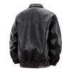 Men's leather jacket Spring and autumn Hong Kong style American retro lapel large size locomotive leather jacket Men's casual coat