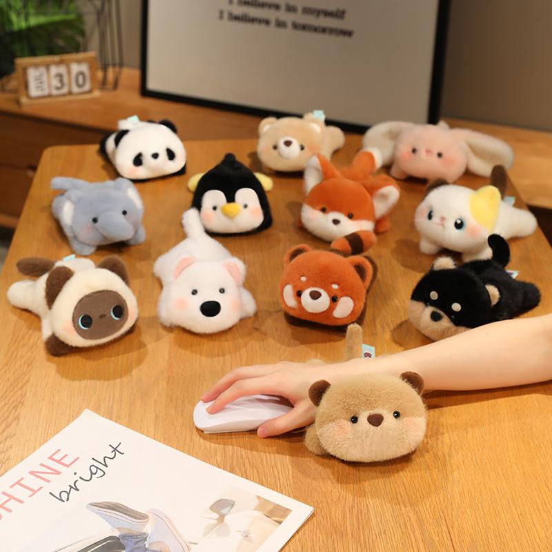 Cute Adorable Mini Animal Plush Toys Lying Rabbit Fox Elephant Capybara Panda Penguin Doll Creative Table Car Decor Pillow Gift