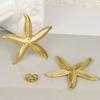 Real Gold Plated Ocean Animal Sea Star Conch Shell Metal Spiral Stainless Steel Ear Studs Earring For Women Men Jewelry Piercing