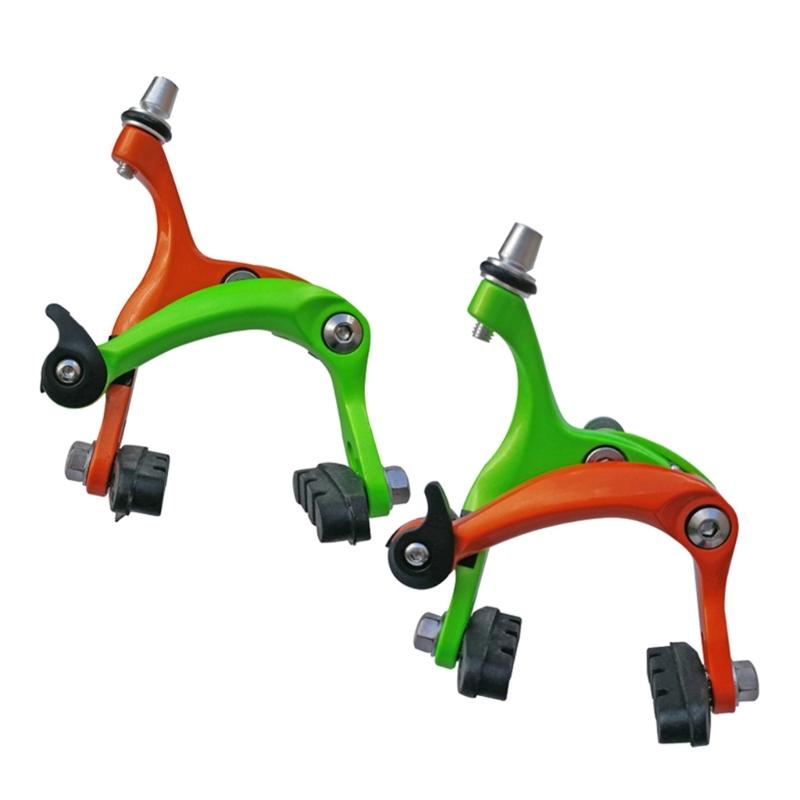 

1 Pair Bicycles Brake Aluminum Alloy Bicycles C Brake Calipers Cycling Bikes Front Rear Brake Clamps Ridings Part оранжевый/зелёный