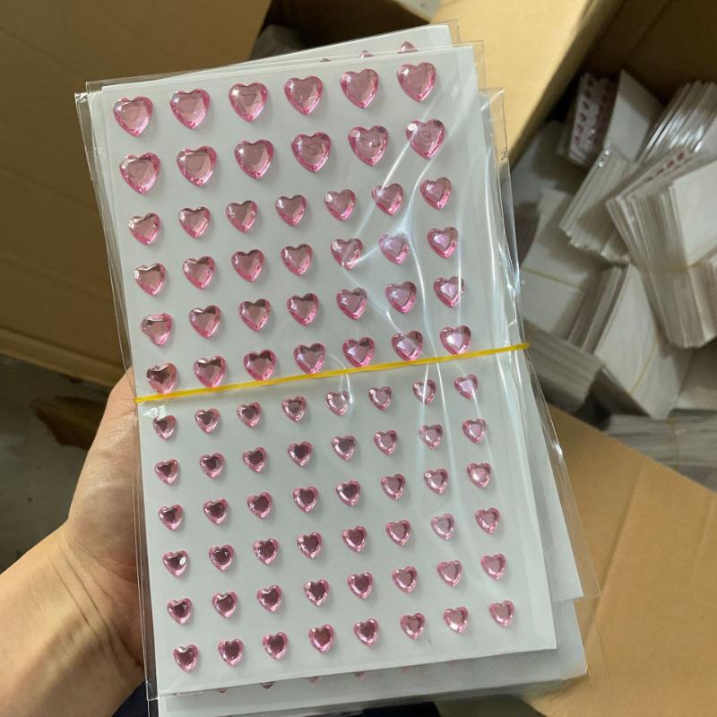 Color Acrylic Rhinestones Sticker for Eyes DIY Party Face Forehead Eyse Makeup Crystal Self-adhesive Tattoo Sticker Nail Sticker