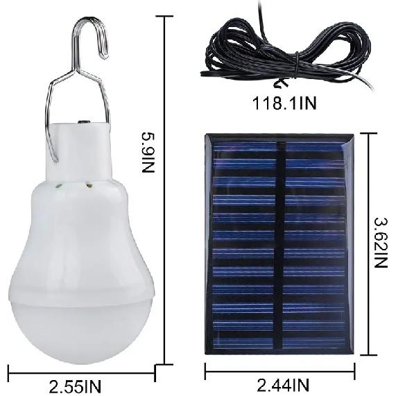 7W Solarleuchte, wasserdicht, USB-aufladbar, hängende Notlampe, sonnenbetrieben, für den Innen- und Außenbereich, Solarlampe mit Solarpanelen