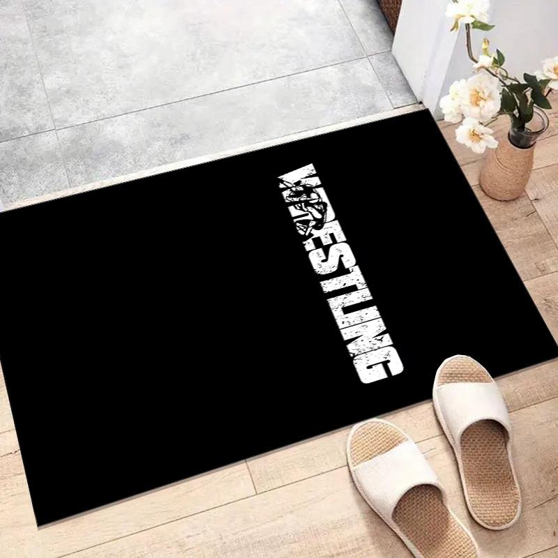 Wrestling Polyester Carpet, Soft Indoor Mat for Office Chair, Living Room, Computer Desk - Decorative Home Office Rug Design