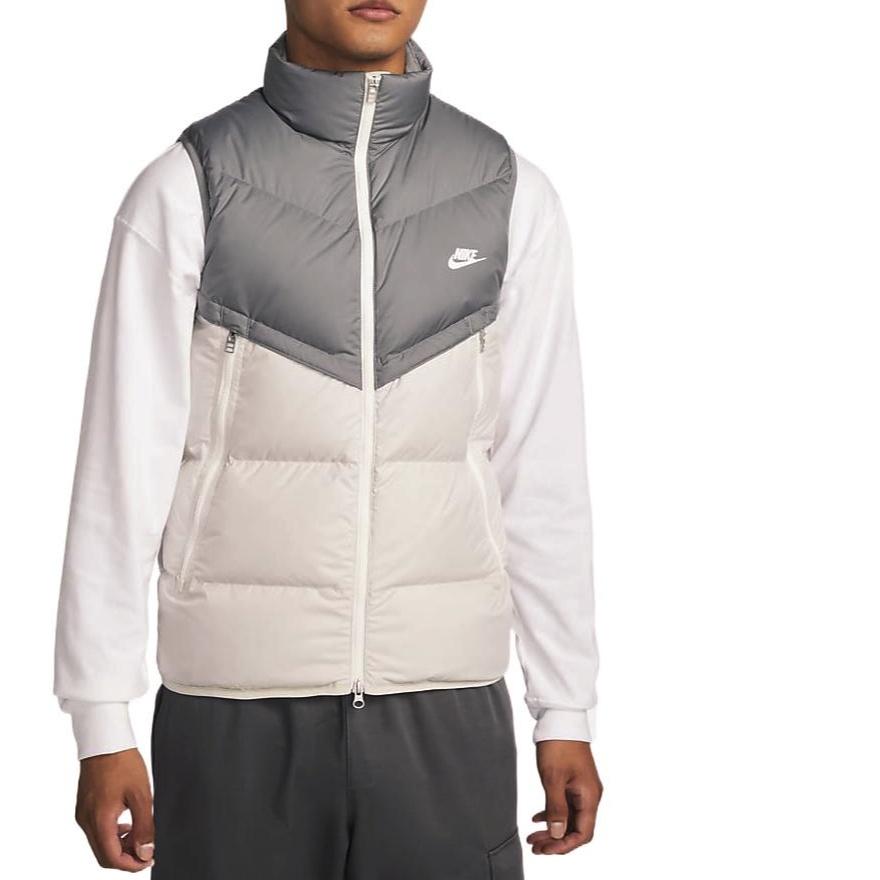 Nike Windproof Warm Stand Collar Down Vest 'Grey White' Men's DV1136-084