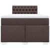 Maison Exclusive - Sommier à lattes de lit et matelas marron foncé 120x190cm tissu