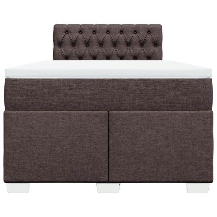 Maison Exclusive - Sommier à lattes de lit et matelas marron foncé 120x190cm tissu