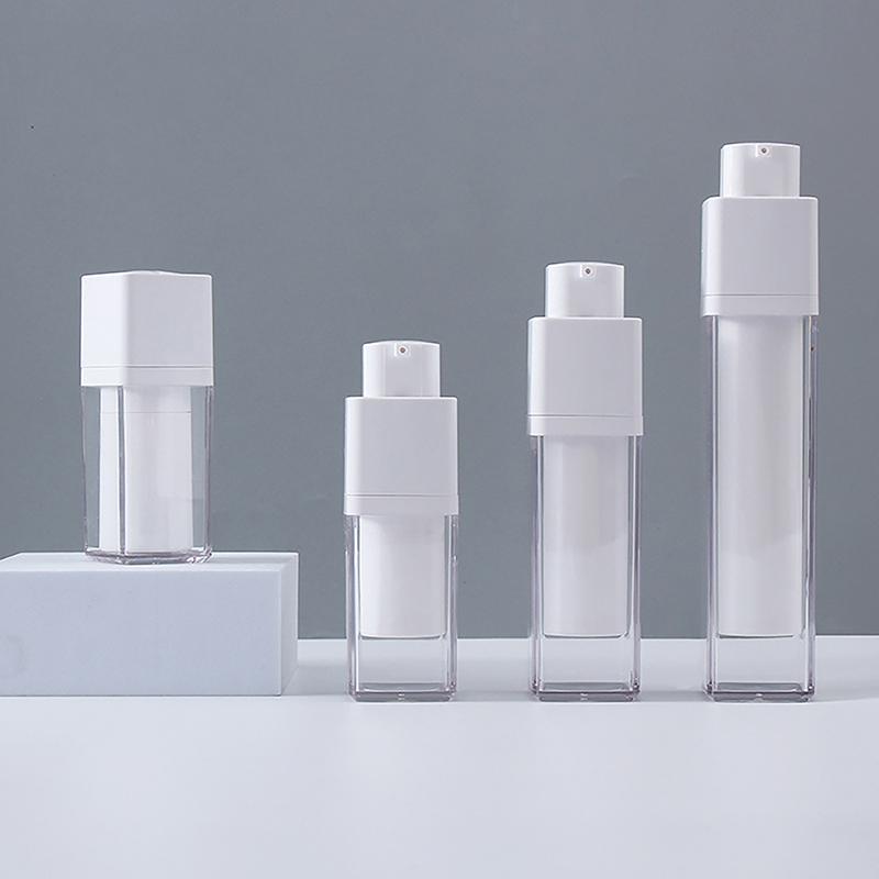 15Ml 30Ml 50Ml Airless Pump Rotate Cosmetic Container Frosted Double-Layer Thickened Square Lotion Empty Airless Bottle