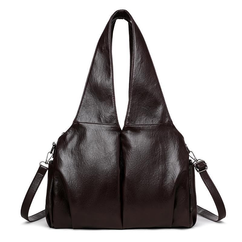 Tragetasche Damen Große Kapazität Umhängetasche Weiches Leder Schultertasche Unterarmtasche