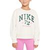 Nike Sweatshirt Swoosh Spirit Crew Neck Pullover Fleece Lined Drop Shoulder Sleeve Long Sleeved Sail White HQ8506-133
