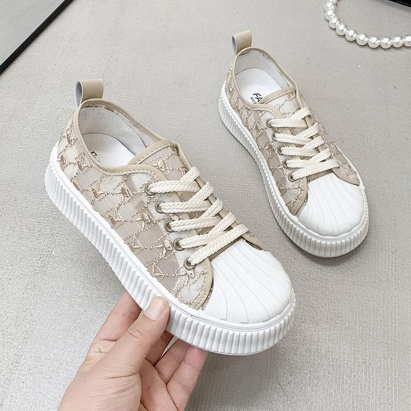 Mesh Breathable White Shoes Women's Shoes Summer New Versatile Super Hot Platform Leisure Platform Sneakers
