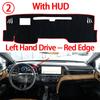 For Toyota Camry XV80  Version 2025-2027 Auto Car Dashboard Cover Dash Mat Board Pad Carpet Dashmat Anti-UV Mats