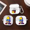 The S-simpsons Case For Samsung Galaxy Buds 3Pro 4 Pro Live 2Pro 4Pro 2 3 FE Clear Earphone Cases Cover With Hook