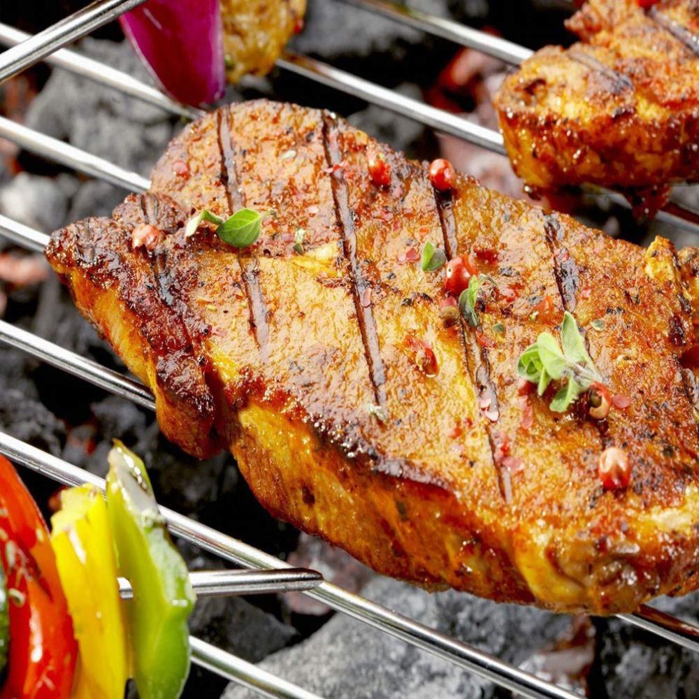 Double Layer Home Holder Air Fryer Accessories Baking Tray Barbecue Rack Air Fryer Rack Grill