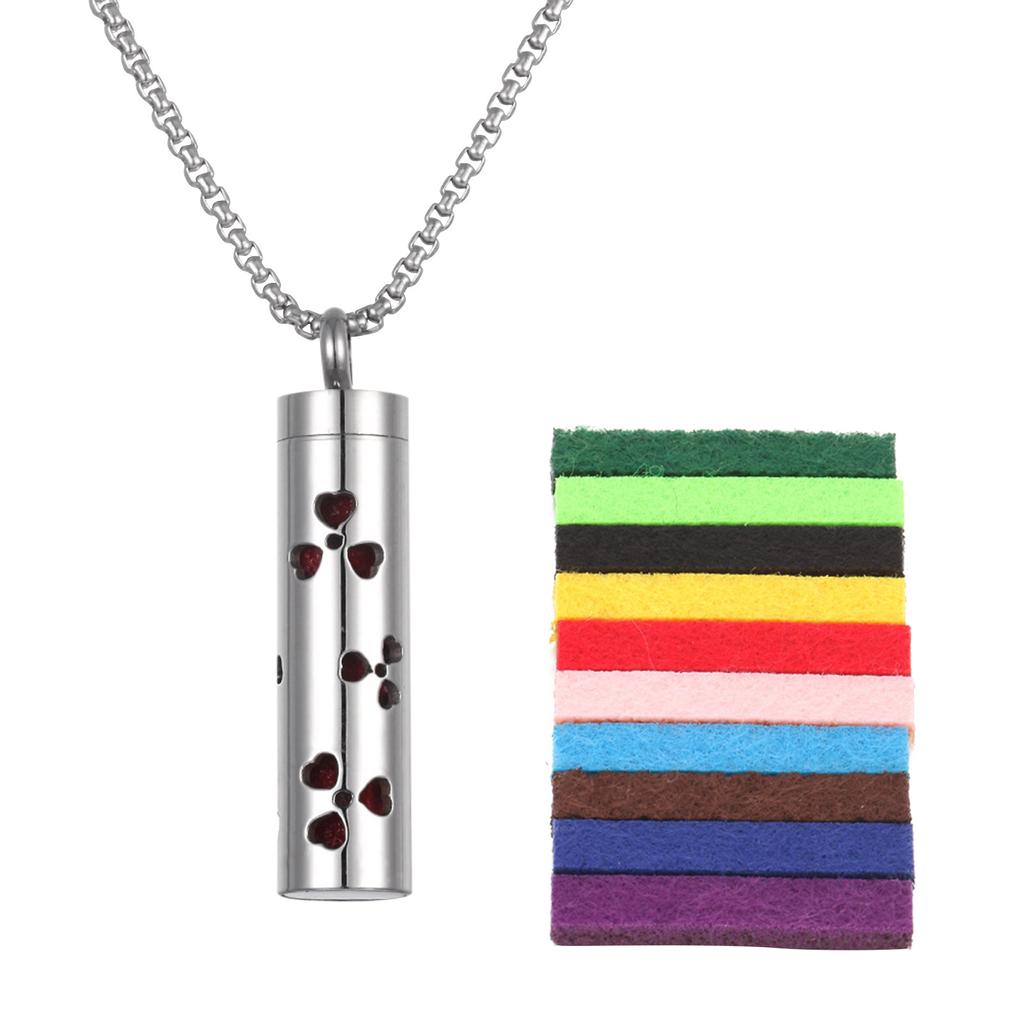 Aromatherapy Oil Diffuser Necklace, Aromatherapy Pendant Necklace, Vintage Open Locket Aroma Perfume Necklace For Men Women