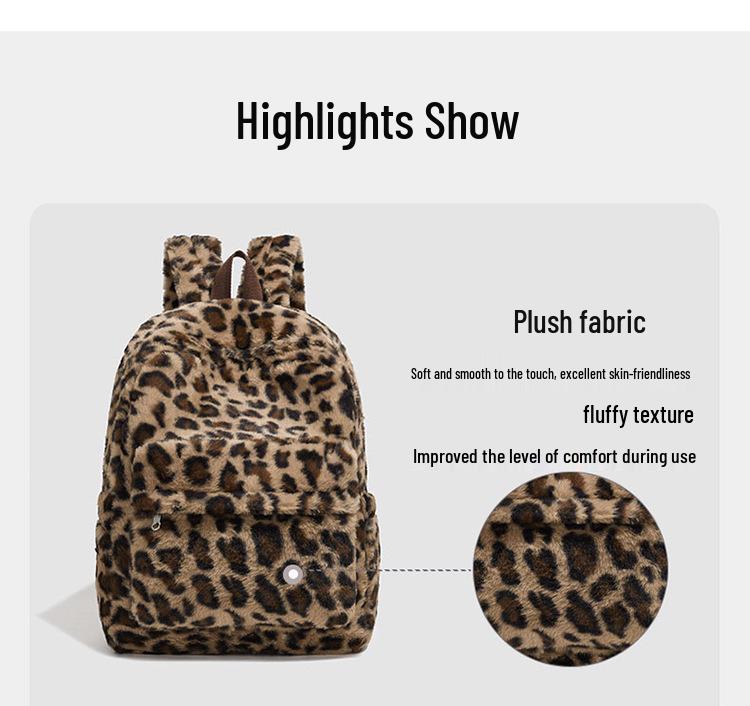Zaino Peluche Leggero per Bambine - Borsa a Spalla Casual per Viaggi e Scuola (2025)