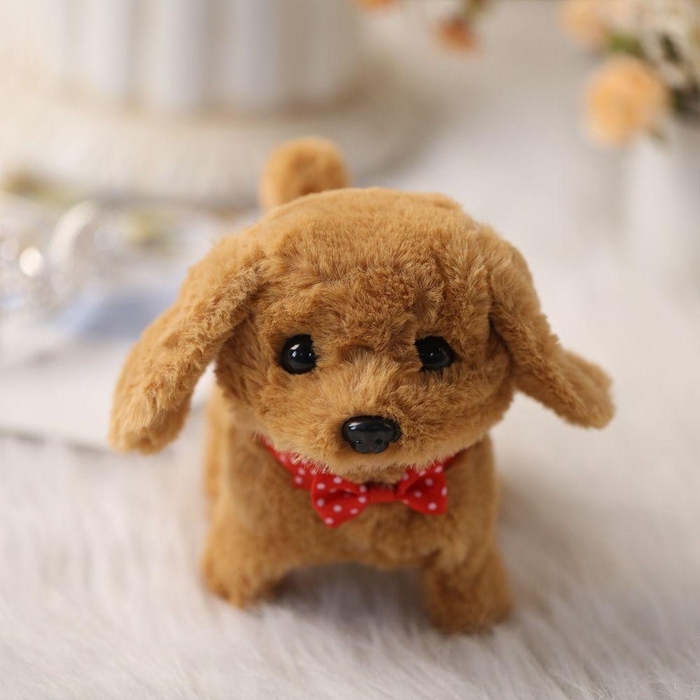 New Plush Robot Puppy Interactive Barking Puppy Plush Toy Tail Wagging Walking Educational Gift Chilren