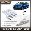 Door Handle Cover For Kia Forte K3 Cerato YD 2014~2018 2015 2016 2017 Chrome Door Exterior Handle Styling Car Accessorie Sticker