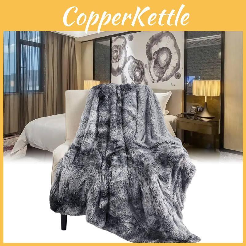 Faux Fur Oversized Blanket Super Soft Cozy Blanket Luxury Fluffy Throw Blan
