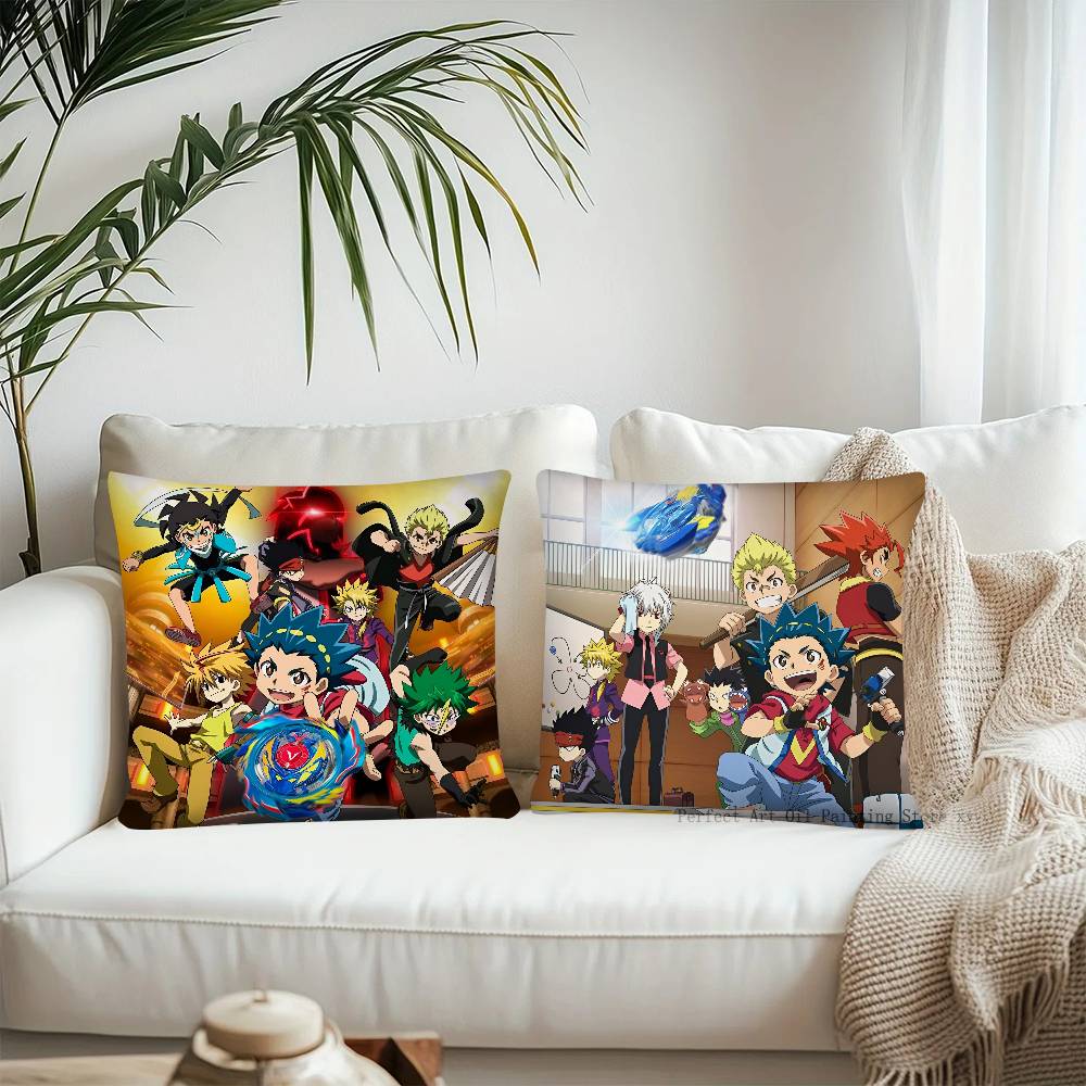 Anime B-Beyblade Burst Kissenbezug Mode Quadratischer Kissenbezug Schlafzimmer Sofa Raum Ins Dekoration Freizeit