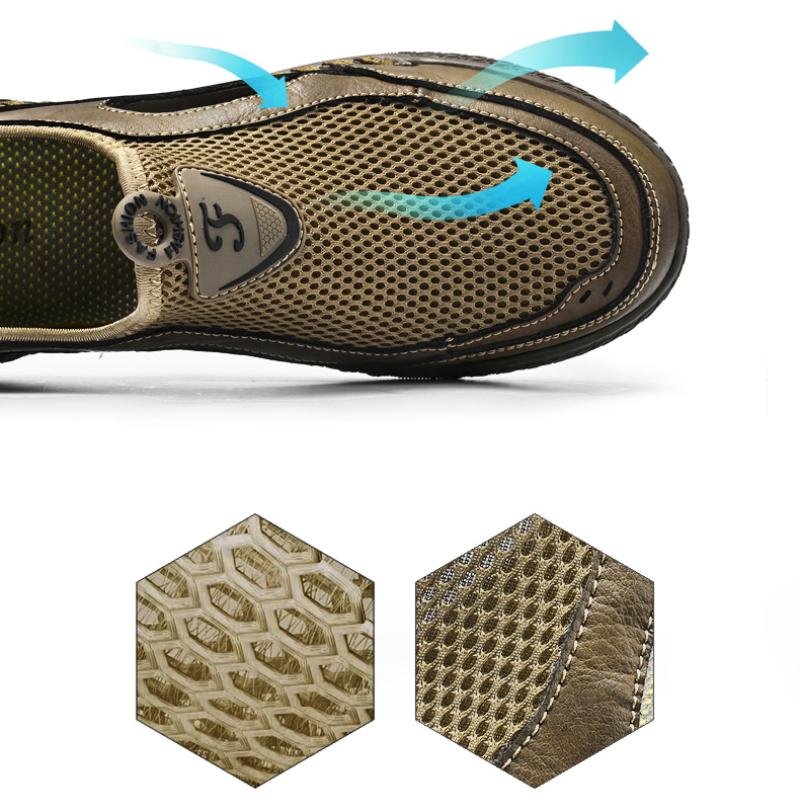 Summer Men's Sandals Outdoor Mesh Sandals Men Sandals Slides Handmade Sandals Roman Outdoor Sneakers