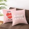 Love Heart Letters Floral Pillowcase Modern Nordic Fashion Pink Cushion Cover Sofa Seat Wedding Decorative Throw Pillows Cover