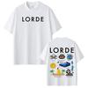 Lorde Ultrasound World Tour 2026 Maglietta Stampata Unisex Moda Donna Maglietta Casual Puro Cotone Estetica T-shirt alla Moda Regali per Fan