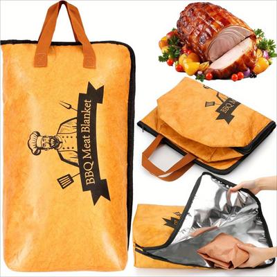 Dupont Paper Barbecue Bag Outdoor Picnic Insulation Bag Oil-proof and Impermeable Thick Aluminum Foil Large-capacity Barbecue Insulation Bag