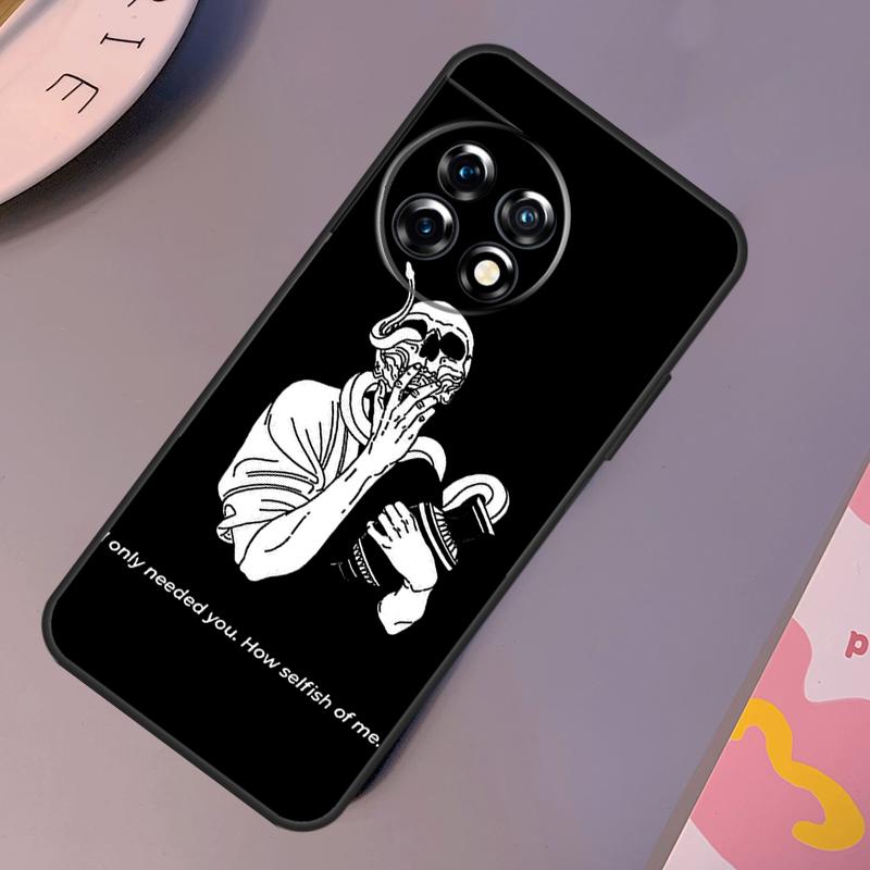 Aesthetic Skeleton Skull Case For OnePlus 12 11 9 10 Pro 9RT 10T 10R 12R OnePlus Nord CE 2 3 Lite 2T N10 N20 Cover