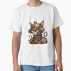Steampunk Style Cat Classic TShirt Made In UsaAus TShirt S2xl