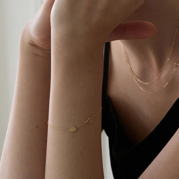 14k Slim Link Chain Bracelet