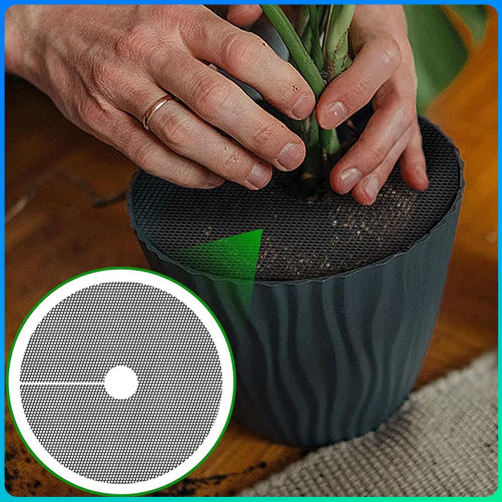 

6 Pcs Plant Pot Cover Cuttable Flower Pot Soil Cover Flower Protection Grid for Outdoor Garden Plant Protection China Mainland