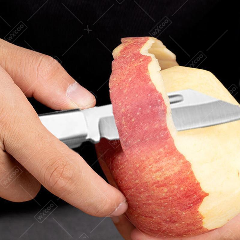 Stainless Steel Fruit Knife Folding Knife Rosewood Handle Multifunctional Kitchen Fruit Paring Pocket Knife Kitchen Accessories