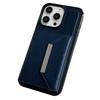 For iPhone 16 Pro Case Card Bag Kickstand TPU+PU Phone Cover