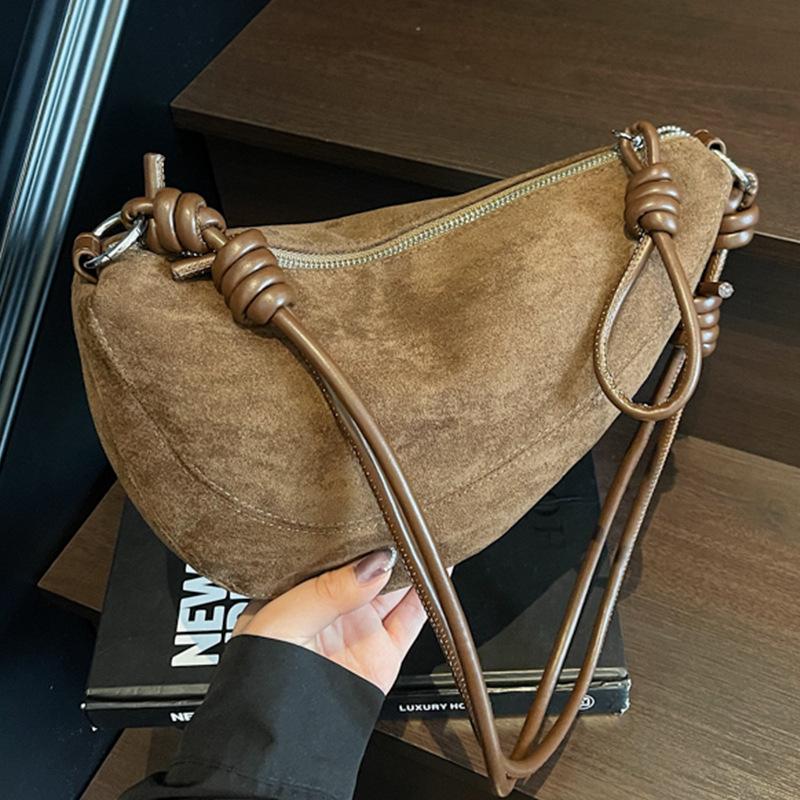 Advanced Texture Bag for Women, Large Capacity, Autumn and Winter Niche Design, Retro Crossbody Bag, Dumpling Bag