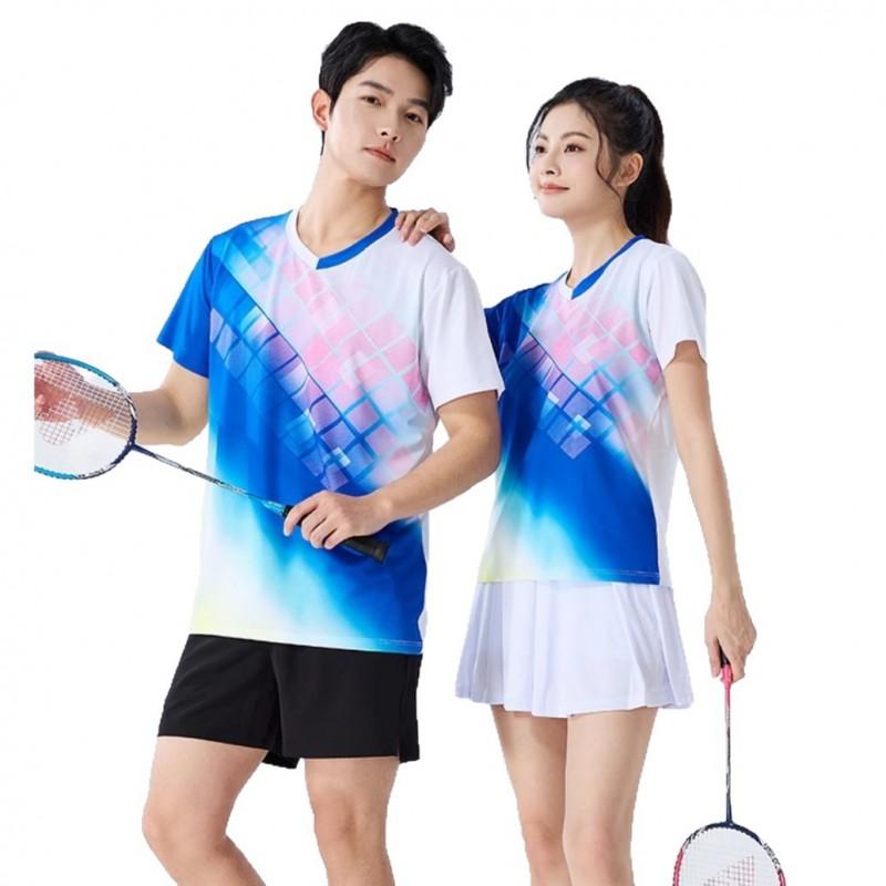 Womens Badminton Sport Set Quick-Dry Short Sleeve Top Skort Pants Training Competition Team Uniform