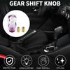 TUCKBOLD Car Shift Knob Front Stick 10cm Clear Purple 1 Set Universal Acrylic with 2 Adapters