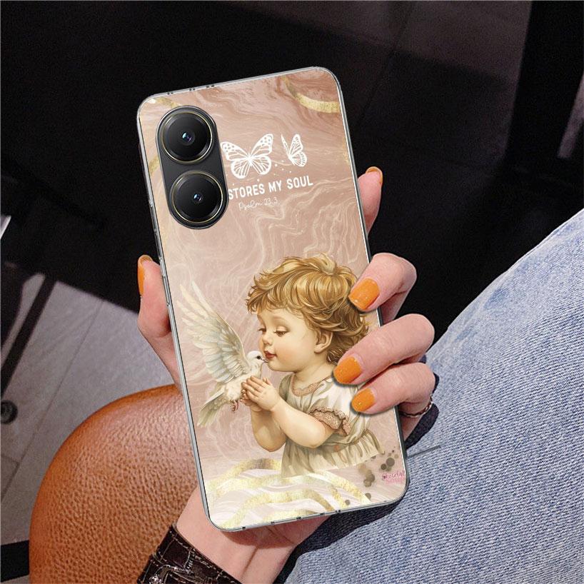 Bible Angel Phone Case For Xiaomi Poco X7 X6 X5 Pro F7 Ultra Redmi 15C 15 13C 13 12C 12 10 10A 10C 9 9A 9C 9T Cover Poco X7 X6 X