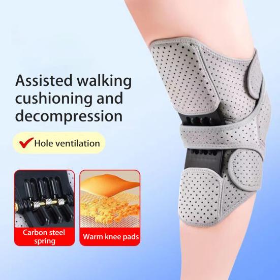 Yousheng Knee Booster Brace with Spring Patella Joint Support Pad Knee Stabilizer Brace for Climbing And Squatting