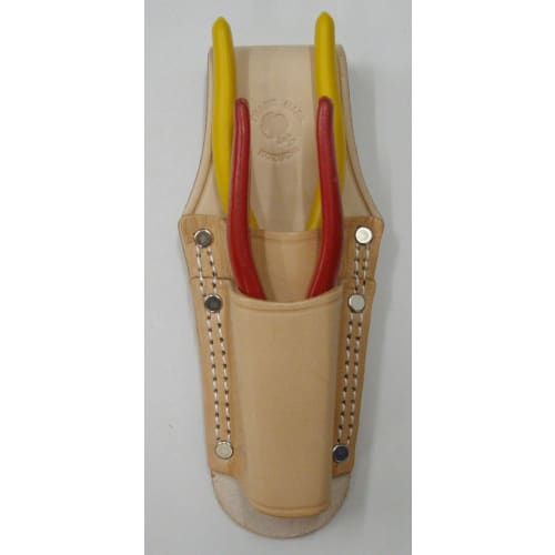 KOZUCHI Tanned Leather Pliers Holder, 2-Tier, Double-Stitched, Embossed, SP-04