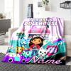 Custom Name Dollhouse Adventure Friends Flannel Blanket for Super Soft Cute Comfort Blanket for Travel Bedding Couch Sofa Blanket