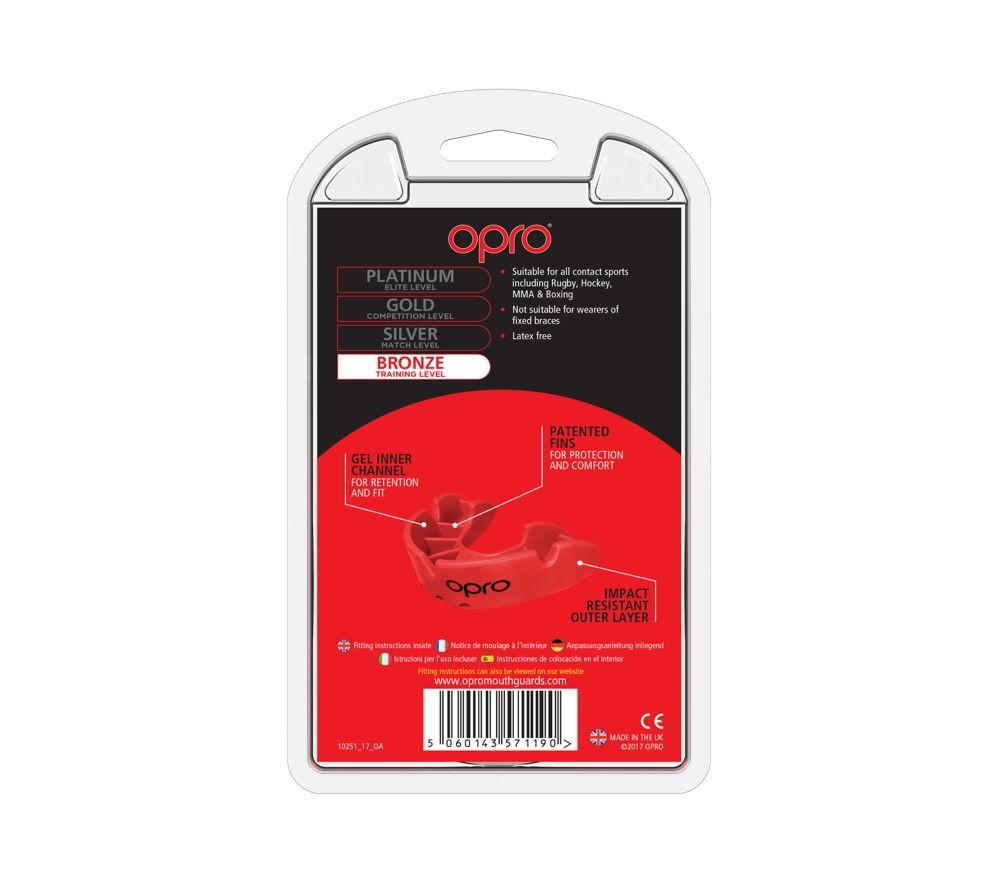 Paradenti Opro Bronze GEN4 per Bambini Rosso