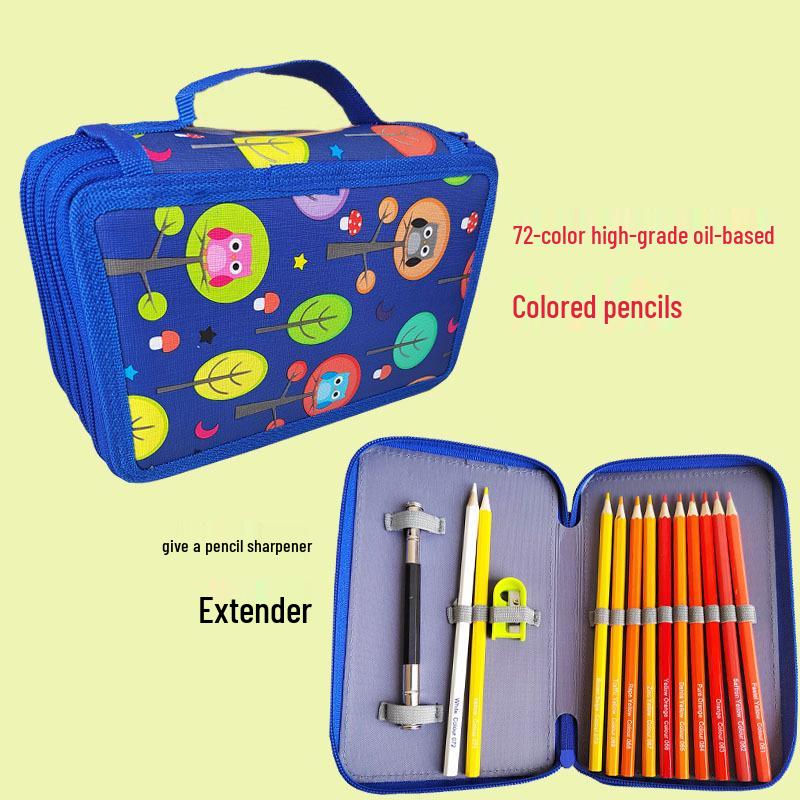 

72-Color Oil-Based Water-Soluble Colored Pencils Set with Paintbrush in Gift Box for Professional Art and Drawing. 72 Colors