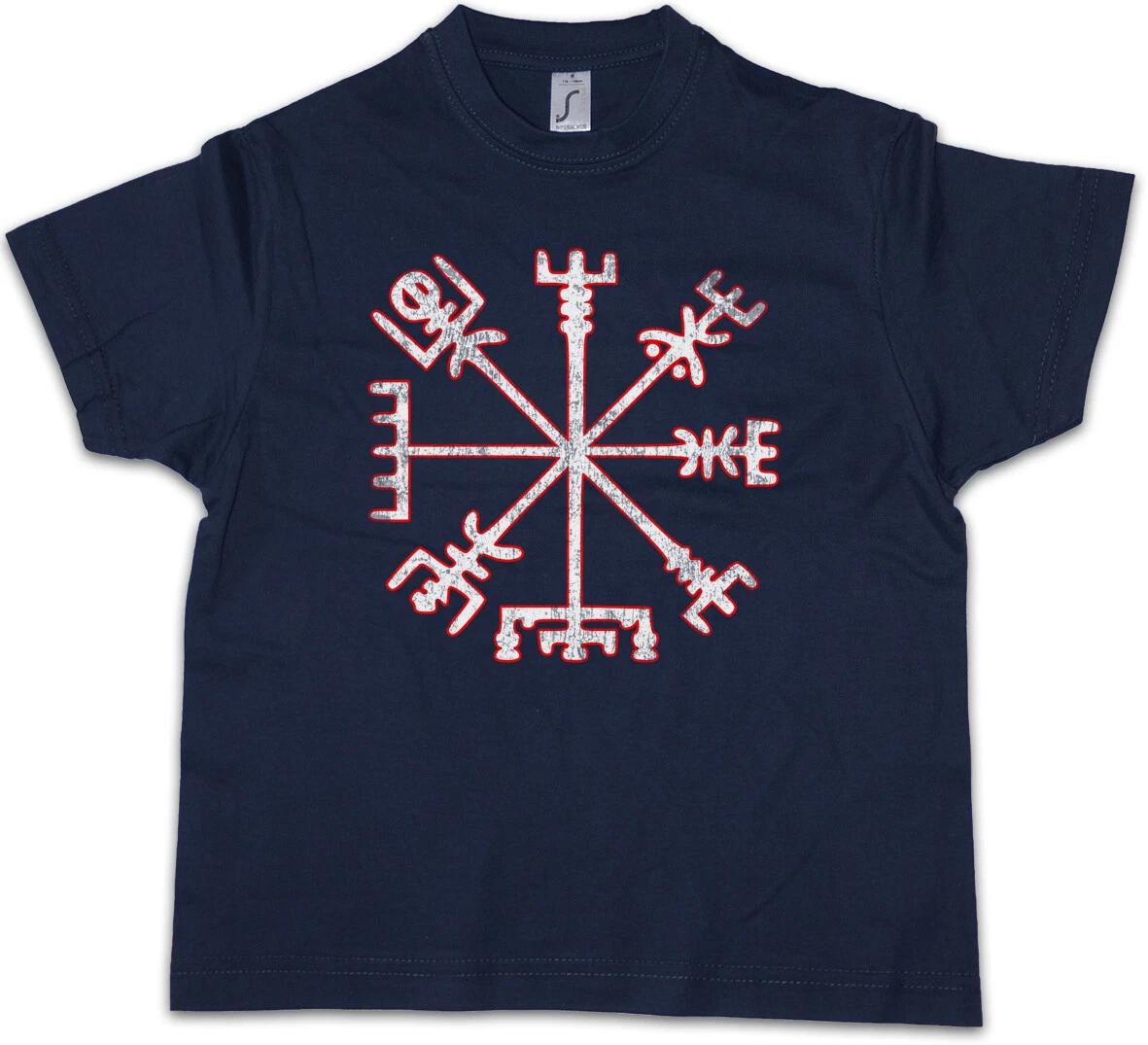 VEGVISIR VIKING COMPASS Kids Boys kids boys T-Shirt Celtic Pagan Valhalla Wotan Thor 100
